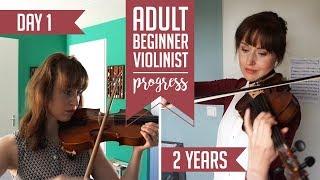 Adult beginner violinist  2 years progress video