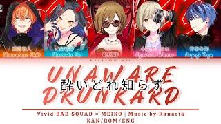 酔いどれ知らず Unaware Drunkard • Vivid BAD SQUAD × MEIKO • KANROMENG Color Coded Lyrics