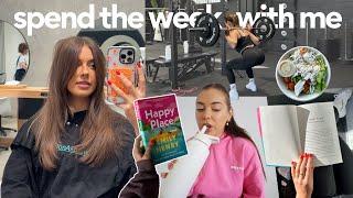 a week in my life fresh brunette gym books Im reading + eat with me