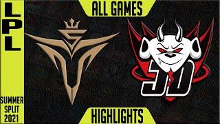 V5 vs JDG Highlights ALL GAMES  LPL Summer 2021 W3D3  Victory 5 vs JD Gaming