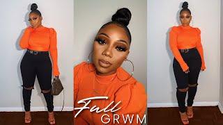 FULL GRWM Hair Top Knot Bun Tutorial + Makeup + Outfit + Fragrance  Tamara Renaye