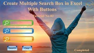 How To create Search Button In Excel   Tutorial No 2