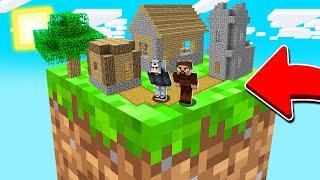 TEK BİR BLOK ÜZERİNE KÖY KURMAK  - Minecraft