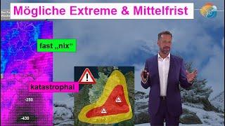 Wilde Wetterwoche mit Herbst- & in den Alpen Wintereinbruch Mögliche Regen-Extreme & Mittelfrist.