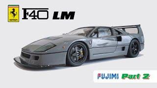 Ferrari F40 LM 124 - Building a Fujimi Scale Model - Part 2