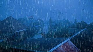 Rain Sounds for Deep Sleep - Heavy Rain and Thunder on the Roof in the Foggy Forest at Night #95