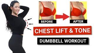 How To Naturally Lift Your Bust & Increase Chest Size  Dumbbell Workout  GymNought Fitness