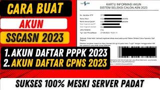 CARA BUAT AKUN SSCASN 2023 UNTUK DAFTAR PPPK DAN PENDAFTARAN CPNS 2023