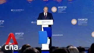 Putin addresses leaders at St Petersburg Economic Forum amid strict Western sanctions