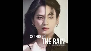 Jeon Jungkookfaet Jisoo from BLACKPINK-Set Fire To The Rain