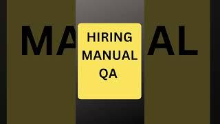 Testing Jobs shorts Hiring Manual QA shorts