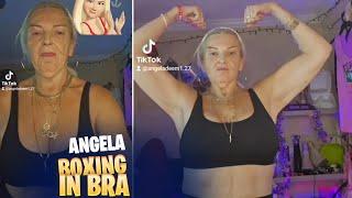 Angela Deems Controversial Comeback Boxing in a Bra Sparks Backlash