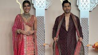 Varun Dhawan And Kriti Sanon Arrives At Anant Ambani And Radhika Merchant “Lagna Vidhi”