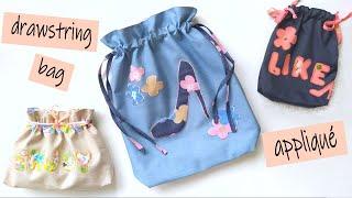 How to Sew a Drawstring Bag with Appliqué. 3 Ways to Make a Drawstring Casing.