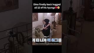 Dino finally back hugged all 12 of his hyungs️ #seventeen #dino #kpop