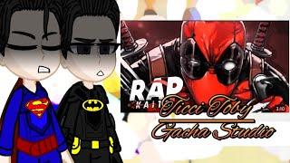 Liga da justiça reagindo ao rap do deadpool  Mercenário imortal @KaitoOFC #15