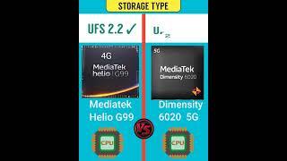 Mediatek Helio G99 4G  Mediatek Dimensity 6020 5G  Processor Comparison