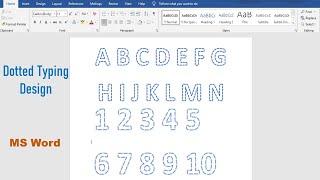 How to Make Dotted Typing Design in MS Word  MS Word Tutorial 