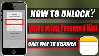 How to Unlock Notes on iPhone using Password Hint 2023