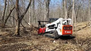 Bobcat T770 with Fecon Forestry Mulcher Part9