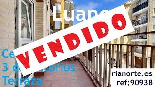 En Luanco muy cerca de la playa 3 dormitorios y con terraza. Totalmente reformado. 170.000€