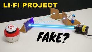 Is it Fake? Li-Fi project  How to transmit data with light  Best School science project