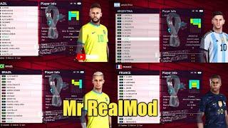 PES 2021  OPTION FILE SEASON 2023 WORLD CUP EDITION  PS4 PS5 PC Easy download and installation