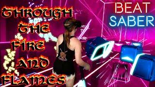Beat Saber  Through The Fire And Flames by DragonForce Expert  Mixed Reality