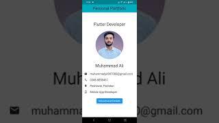 Personal portfolio  Flutter  Dart  Mobile Application Development  Flutter for beginners