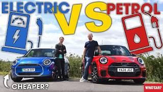 ELECTRIC vs PETROL CAR – which is REALLY cheaper?? Mini vs Mini review  What Car?