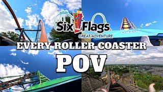 Every Roller Coaster at Six Flags Great Adventure POV 5K 2023