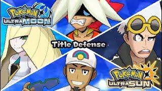 Pokemon UltraSun & UltraMoon - All Champion Title Defense Battles HQ