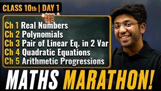 Class 10th Maths Marathon - CH 1 to CH 5   Shobhit Nirwan