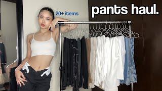 THE BEST SHOPEE PANTS HAUL jeans trousers sweatpants 20+ items