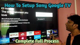 Sony Google TV Setup Complete Full Process  Sony KD-65X75K 2022  How To Setup Sony Google TV