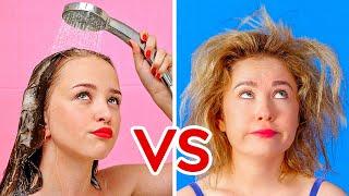 SHORT HAIR VS LONG HAIR PROBLEMS  Funny Awkward Situations by 123 GO