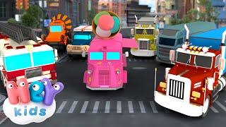 Los camiones   Canciones de vehículos para niños  HeyKids - Canciones infantiles