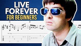 Live Forever Easy Fingerstyle Tab - Oasis
