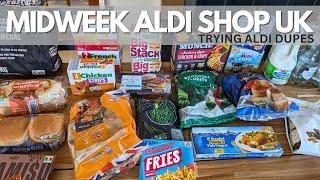 WEEKLY GROCERY SHOP  ALDI UK  UK FAMILY GROCERIES  ALDI DUPES  FOOD SHOP UK 