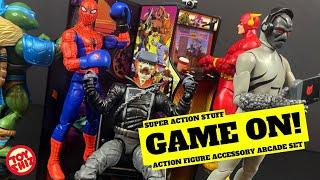 2024 GAME ON Action Figure Accessory Arcade Machines  Super Action Stuff