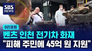 벤츠 코리아 인천 전기차 화재 피해 주민에 45억 원 지원  SBS  #D리포트