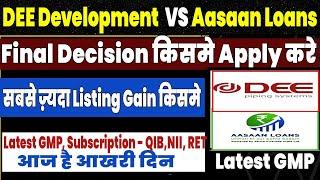 Dee development ipo final decision apply or not  DEE Piping Systems IPO latet gmp  Aasaan Loan