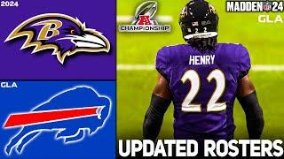 Ravens vs. Bills  AFC Championship  2024 - 2025 Updated Rosters  Madden 24 PS5 Simulation