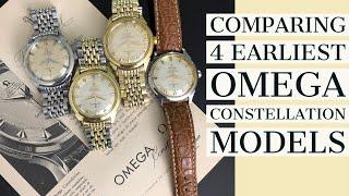 COMPARING 1950s VINTAGE OMEGA CONSTELLATION WATCHES - CASE MODELS CK 2652 2782 2852 AND 2887.