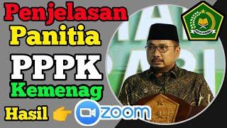 Penjelasan Panitia PPPK Kemenag 2022 - Hasil Zoom