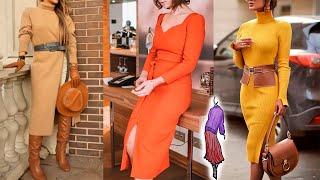 АКТУАЛЬНЫЕ ТРИКОТАЖНЫЕ ПЛАТЬЯ ДЛЯ ЖЕНЩИН ЗА 50 KNITTED DRESSES FOR WOMEN OVER 50