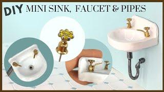 DIY Miniature sink faucet & pipes from SCRATCH for a dollhouse