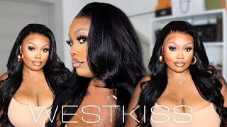 GORGEOUS BLOW OUT LOOK ON 13*6 HD WIG  NO BABY HAIR  WEST KISS HAIR
