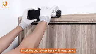 How to install BEAMNOVA heavy-duty door closer Black