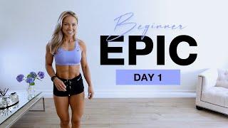 DAY 1 of Beginner EPIC  No Equipment Lower Body Workout